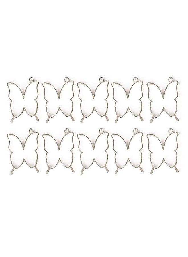 Excellentcrafts Butterfly Open Bezel Pendants Charms Resin Molds for Jewelry Findings DIY Pressed Flower Frame Mixed Color 20pcs - Image 5